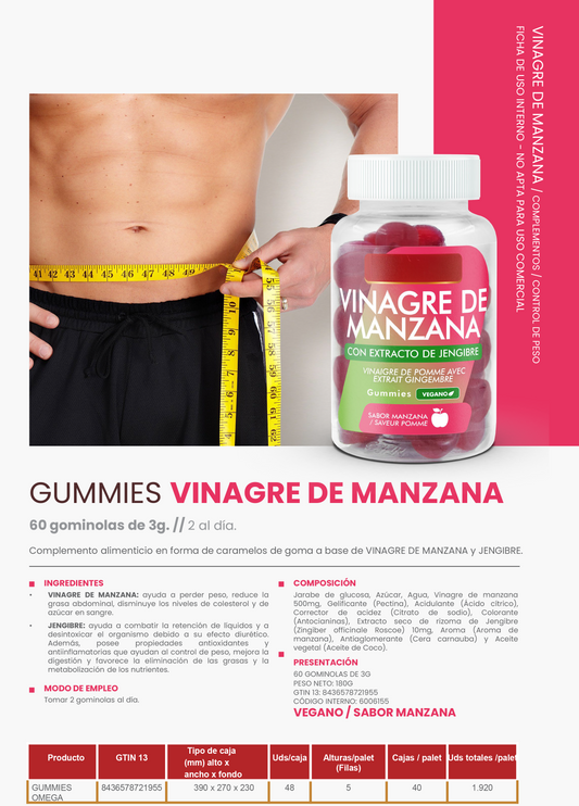 SUP Gummies de Vinagre de Manzana – Apoyo Digestivo y Energía Natural