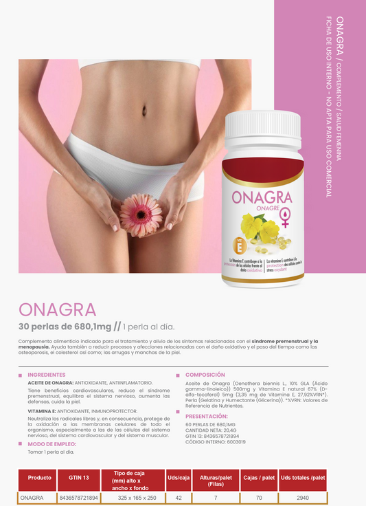 SUP Aceite de Onagra 30 Perlas – Equilibrio Hormonal y Bienestar Femenino